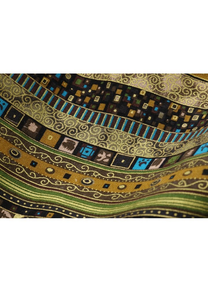 Minibee Women's Ethnic Cotton Linen Short Sleeves Irregular Tunic Dress (M, Blue) - Image 5